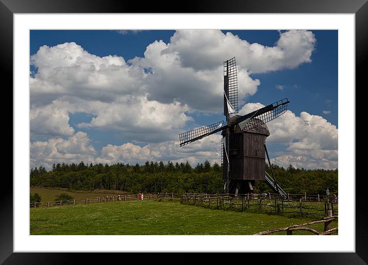 windmill Framed Mounted Print by Thomas Schaeffer