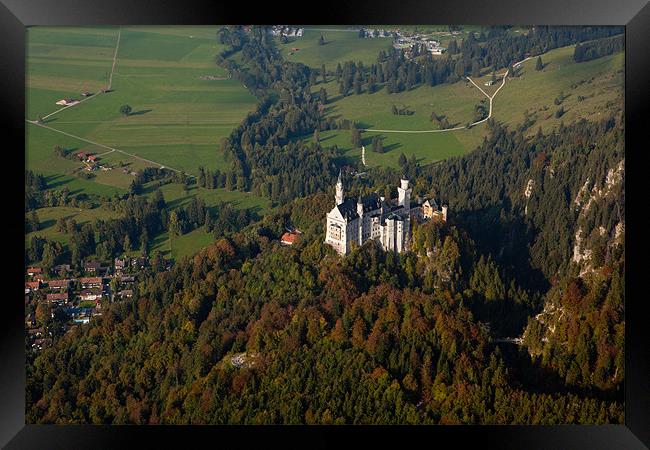 Aerial of Neuschwanstein Framed Print by Thomas Schaeffer