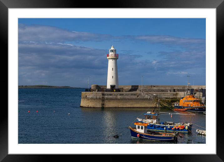 Donaghadee harbour and lighthouse Framed Mounted Print by Thomas Schaeffer