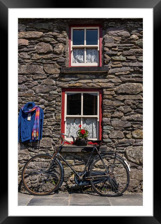 Window & Bike Framed Mounted Print by Thomas Schaeffer