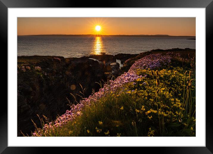 Sunset am  Hook Head Framed Mounted Print by Thomas Schaeffer