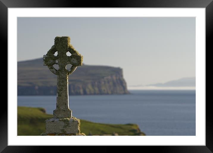 Celtic Cross Framed Mounted Print by Thomas Schaeffer