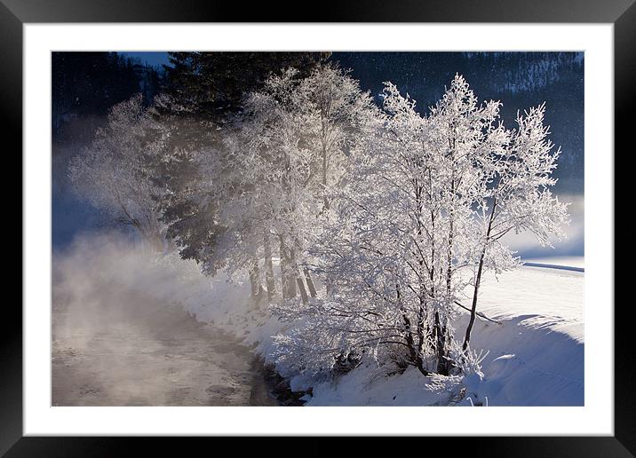 Winter morning at the creek Framed Mounted Print by Thomas Schaeffer