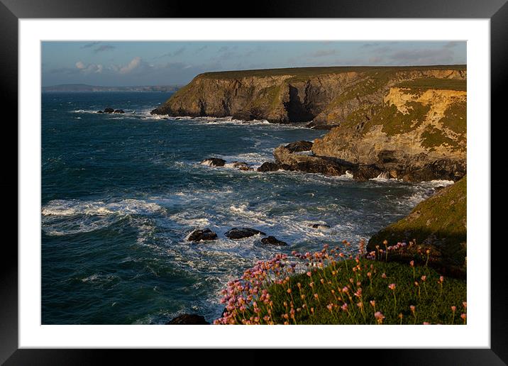 Sunset in Cornwall Framed Mounted Print by Thomas Schaeffer