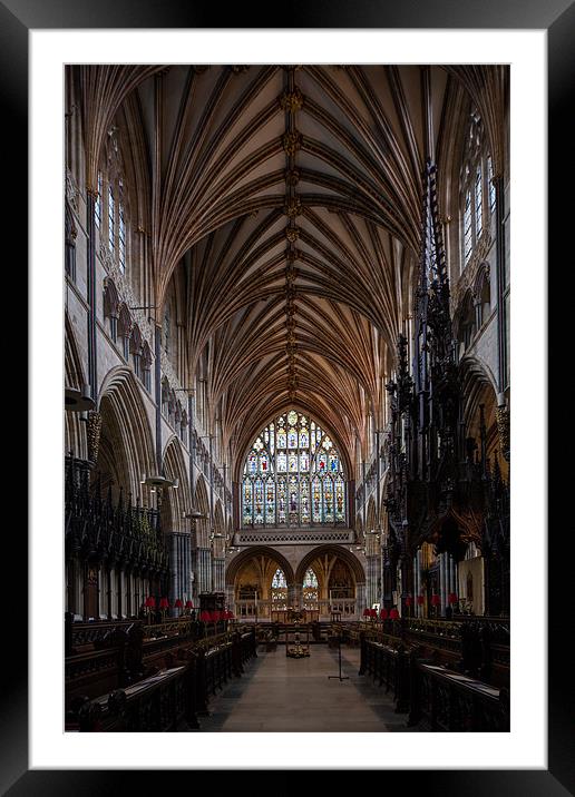 Exeter Cathedral Framed Mounted Print by Thomas Schaeffer