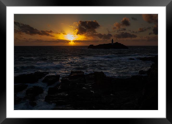 Sunset at Gwithian Framed Mounted Print by Thomas Schaeffer