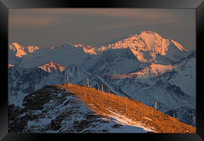 Alpine sunset Framed Print by Thomas Schaeffer