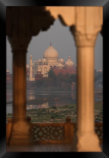 Taj Mahal sunset Framed Print by Thomas Schaeffer
