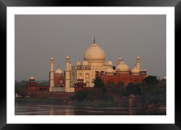 Taj Mahal sunset Framed Mounted Print by Thomas Schaeffer