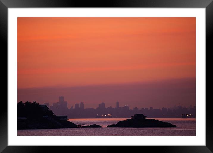 Sunrise over Vancouver Framed Mounted Print by Thomas Schaeffer