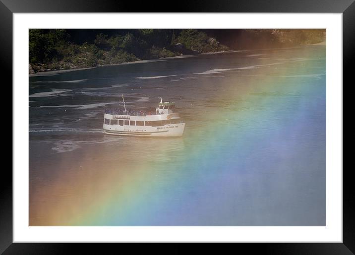 American Falls rainbow Framed Mounted Print by Thomas Schaeffer