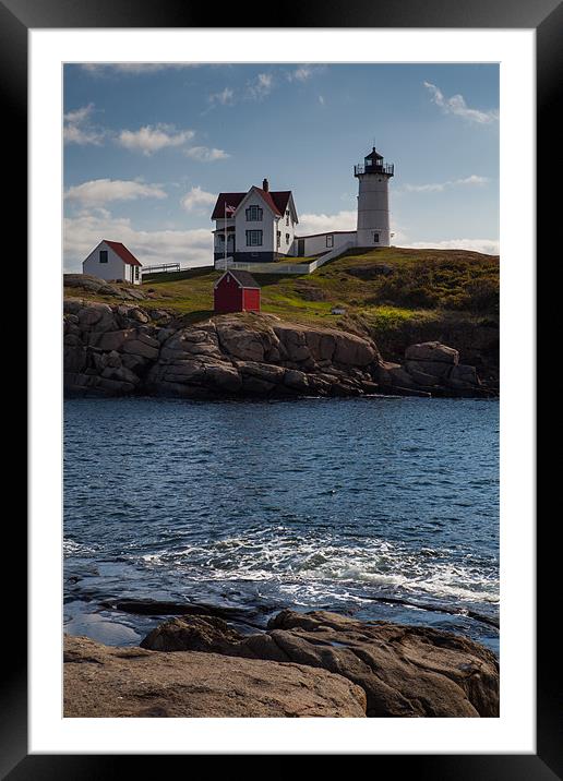 Nubble Lighthouse Framed Mounted Print by Thomas Schaeffer