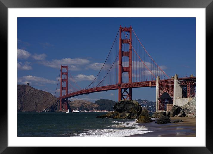 Golden gate Bridge  Framed Mounted Print by Thomas Schaeffer