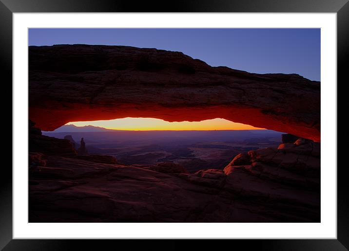 Mesa Arch Sunrise Framed Mounted Print by Thomas Schaeffer
