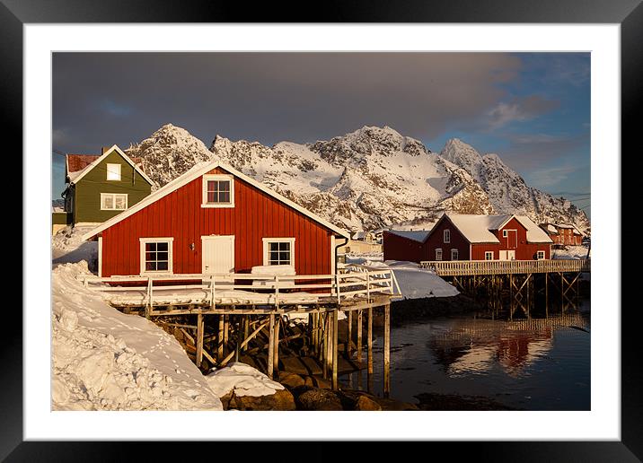 Henningsvaer Framed Mounted Print by Thomas Schaeffer