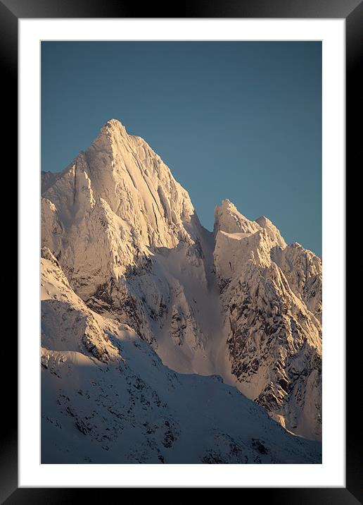 Snow mountain Framed Mounted Print by Thomas Schaeffer