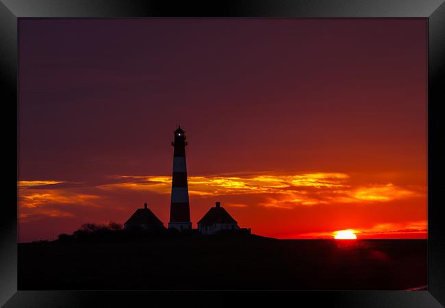 Westerhever Lighthouse Framed Print by Thomas Schaeffer