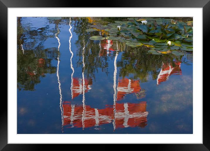 Flags in the mirror Framed Mounted Print by Thomas Schaeffer