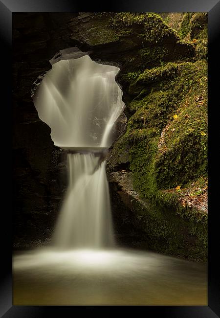 St.Nectans Waterfall Framed Print by Thomas Schaeffer