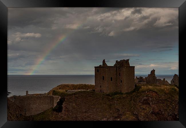 Dunnottar Castle Rainbow Framed Print by Thomas Schaeffer