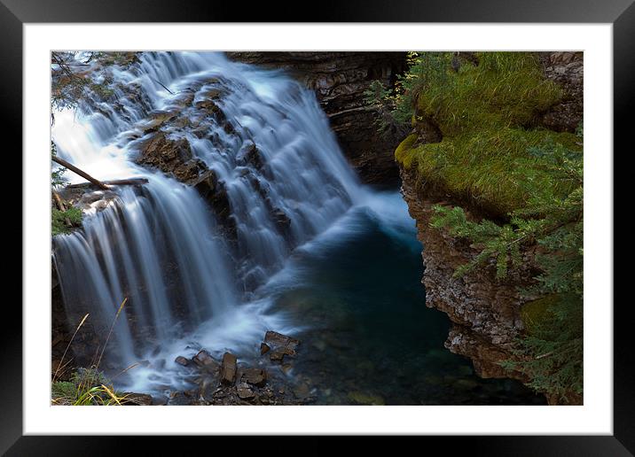 Johnston Canyon Framed Mounted Print by Thomas Schaeffer