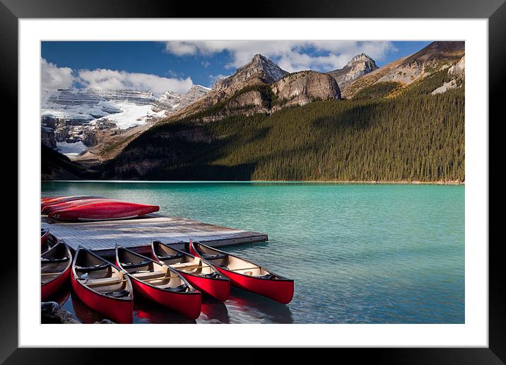 Lake Louise Framed Mounted Print by Thomas Schaeffer