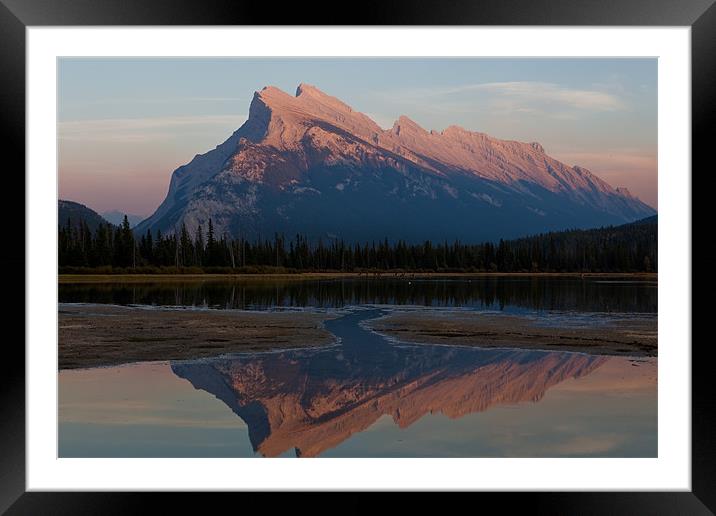 Sunset at Vermillion Lakes Framed Mounted Print by Thomas Schaeffer