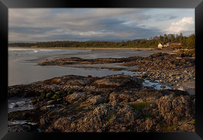 Sunset at Wikaninnish Beach Framed Print by Thomas Schaeffer