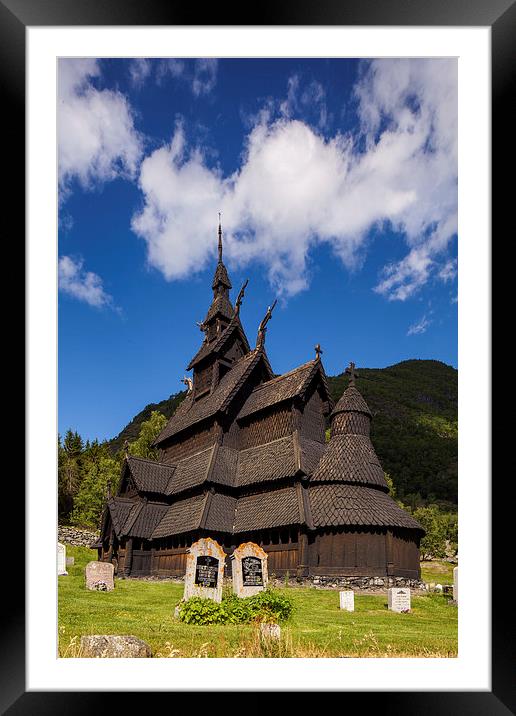 Stavkirke Borgund Framed Mounted Print by Thomas Schaeffer