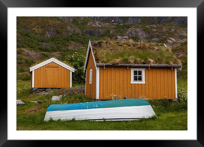  Nesland fisher huts Framed Mounted Print by Thomas Schaeffer