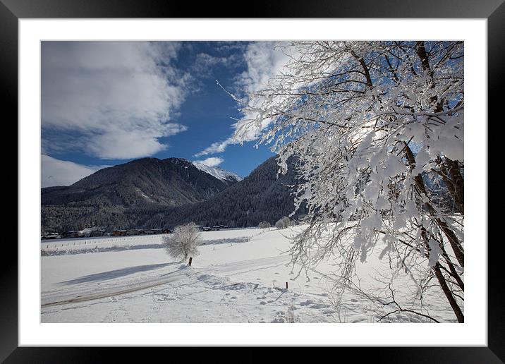 Winter in the alps Framed Mounted Print by Thomas Schaeffer