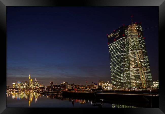 Skyline Frankfurt Framed Print by Thomas Schaeffer