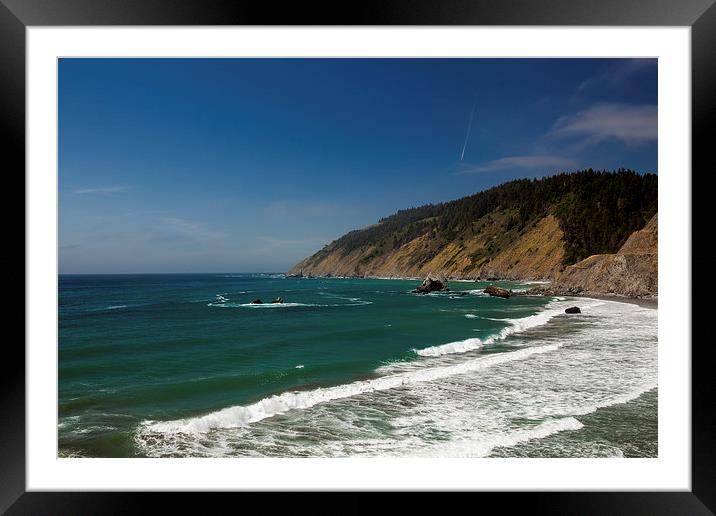 California coast Framed Mounted Print by Thomas Schaeffer