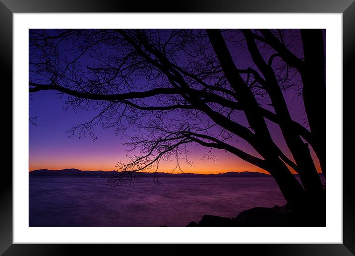 Cave Rock Beach Sunset Framed Mounted Print by Thomas Schaeffer