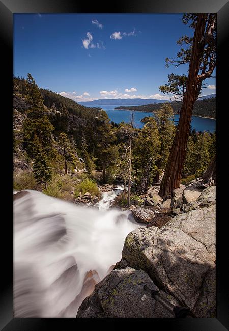 Eagle Falls @ Emerald Bay Framed Print by Thomas Schaeffer