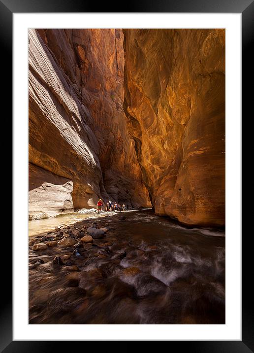 The Narrows, Zion NP Framed Mounted Print by Thomas Schaeffer