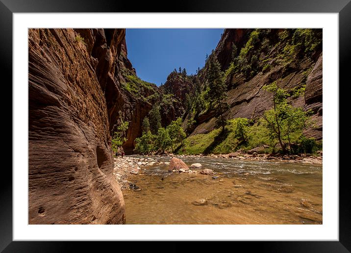 The Narrows, Zion NP Framed Mounted Print by Thomas Schaeffer