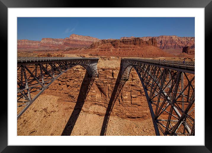 Navajo Bridge Framed Mounted Print by Thomas Schaeffer