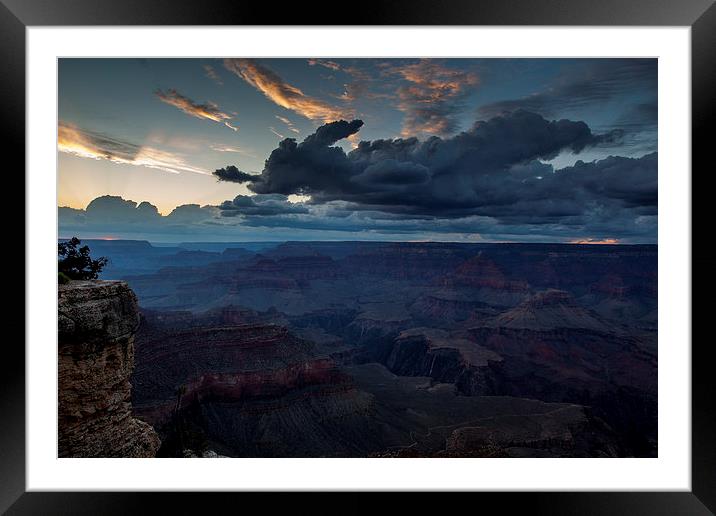 Sunset at Yavapai Point, Grand Canyon Framed Mounted Print by Thomas Schaeffer