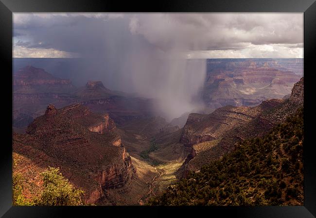  Thunderstorm over the Canyon Framed Print by Thomas Schaeffer