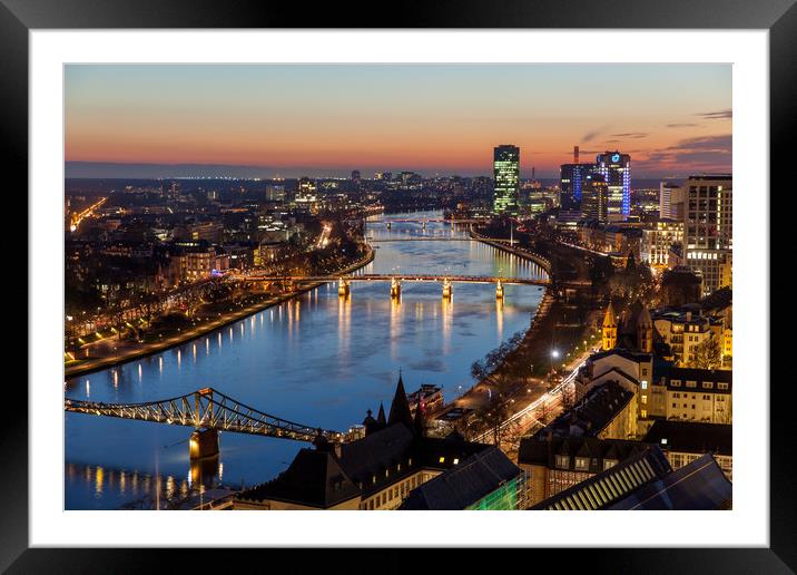 Main river Frankfurt Framed Mounted Print by Thomas Schaeffer