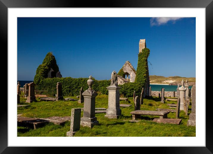 Durness cemetery Framed Mounted Print by Thomas Schaeffer