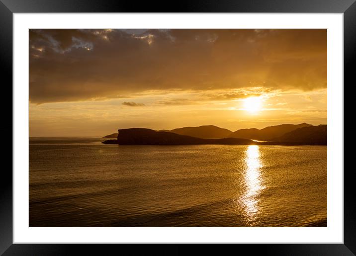 Sunset at Oldshoremore Beach Framed Mounted Print by Thomas Schaeffer