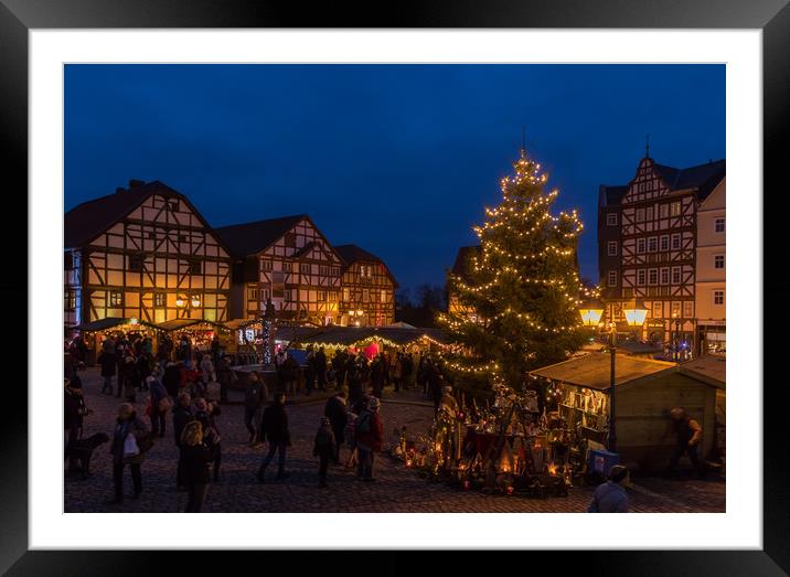 Christmas market Framed Mounted Print by Thomas Schaeffer