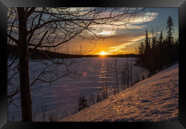 Sunset in Lappland Framed Print by Thomas Schaeffer