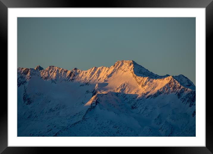 Wildkogel sunrise Framed Mounted Print by Thomas Schaeffer