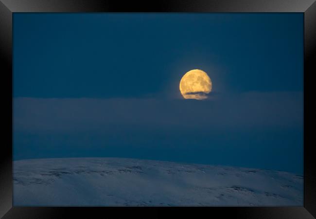 Arctic Moonset Framed Print by Thomas Schaeffer
