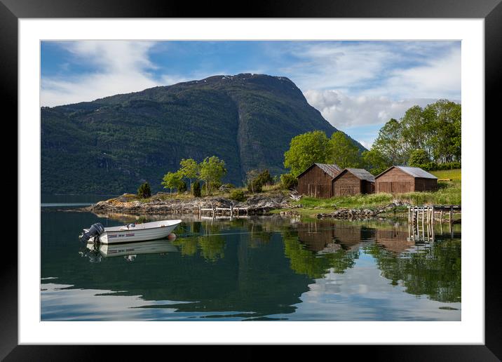 Urnes harbour Framed Mounted Print by Thomas Schaeffer