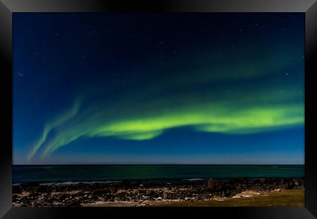 Aurora @ Eggum Framed Print by Thomas Schaeffer