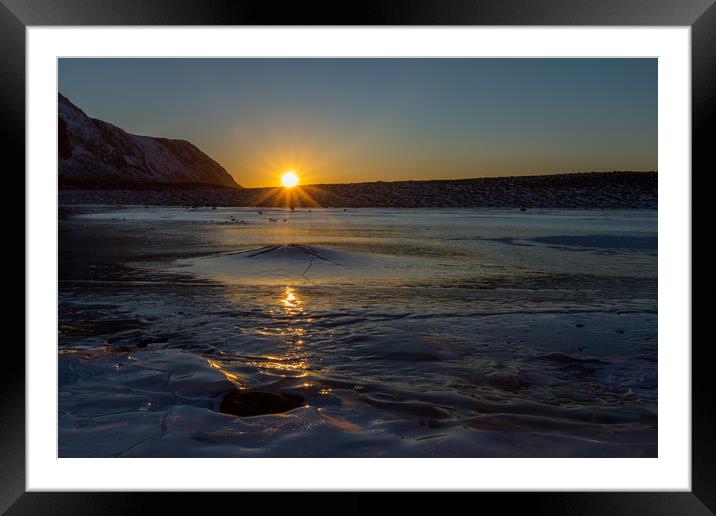 Eggum sunset Framed Mounted Print by Thomas Schaeffer